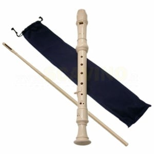 Aulos 302A Flauto Soprano Tedesco Avorio