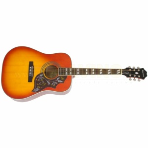 Epiphone Hummingbird Studio (Solid Top; Fishman Sonitone) Faded Cherry Sunburst