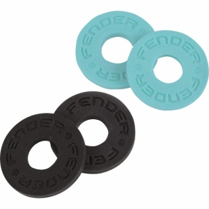 Fender Strap Blocks Strap Locks and Buttons Black (2) and Daphne Blue (2) 0990819010