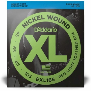 D'addario EXL165 Set Corde per Basso 45-105 Nickel