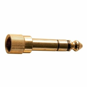 Adattatore jack 3.5F (con filetto) > jack 6.3M stereo