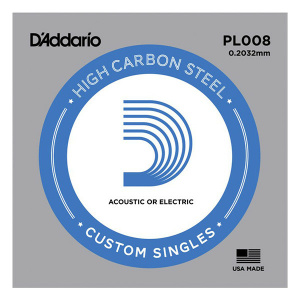 D'ADDARIO PL008 CORDA ACCIAIO SINGOLA .008