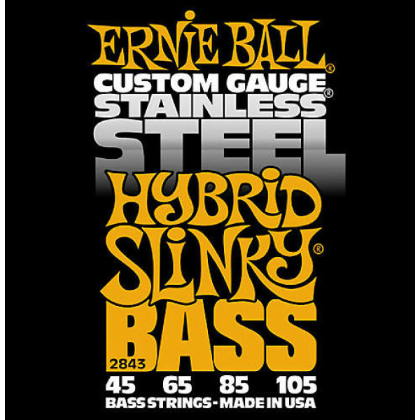 ERNIE BALL 2843 HYBRID SLYNKY STAINLESS STEEL 45-105