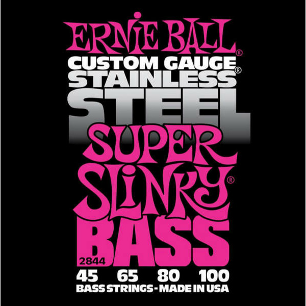 ERNIE BALL 2844 SUPER SLINKY STAINLESS STEEL 45-100