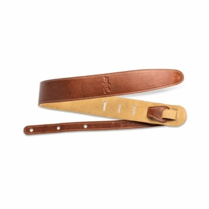 Taylor 2.5'' Leather Guitar Strap - Suede Back Med Brown Leather