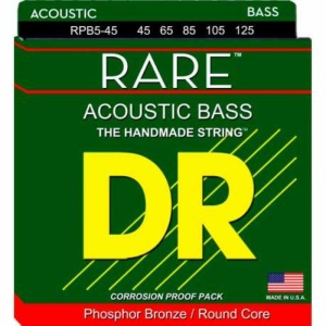 DR RPB5-45  Rare  Set Basso Acustico a 5 corde Phosphor Bronze 45-125