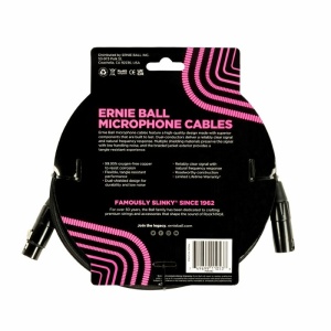 Ernie Ball 6392 Cavo Microfonico Braided nero 6 m