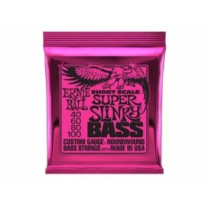 ERNIE BALL 2854 SHORT SCALE SUPER SLINKY NICKEL BASS STRINGS 40/100