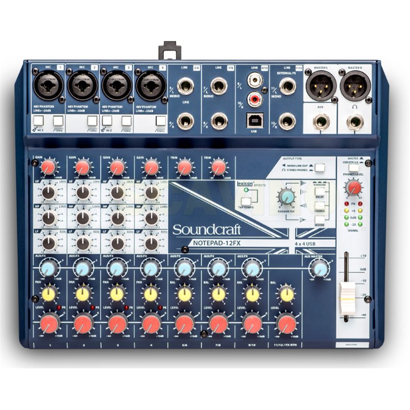 Soundcraft NOTEPAD 12FX Mixer 12 canali con effetti