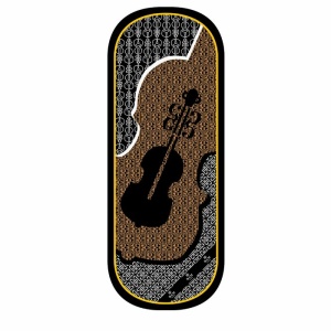 BAM-FRANCE COPERTURA PER VIOLINO IN SETA NATURALE ORANGE BFIC-0045