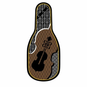 BAM-FRANCE SACCA PER VIOLINO IN SETA NATURALE DOPPIO STRATO ORANGE BFIC-0047