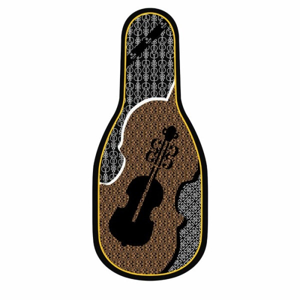 BAM-FRANCE SACCA PER VIOLINO IN SETA NATURALE DOPPIO STRATO ORANGE BFIC-0047