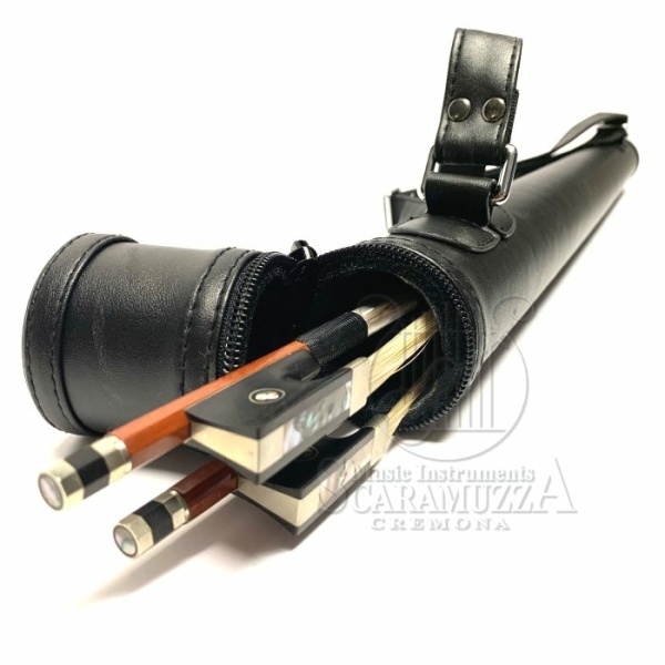 ASTUCCIO ARCO 2 POSTI PER VIOLINO/VIOLA/CELLO IN SIMILPELLE NERO