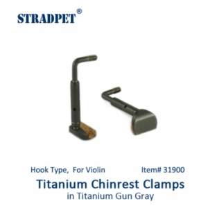 STRADPET TITANIO ATTACCO MENTONIERA VIOLINO HILL SATINATO GUN GRAY 31900