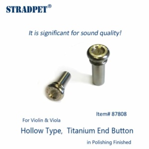 STRADPET TITANIO BOTTONE VIOLINO CAVO MEDIUM LUCIDO 87808M