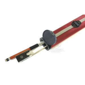 ASTUCCIO ARCO 1 POSTO VIOLINO O VIOLA  IN ALLUMINIO ROSSO