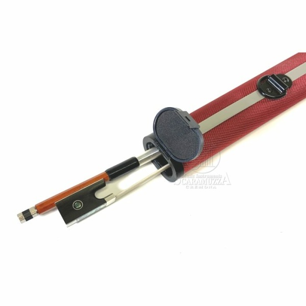 ASTUCCIO ARCO 1 POSTO VIOLINO O VIOLA  IN ALLUMINIO ROSSO
