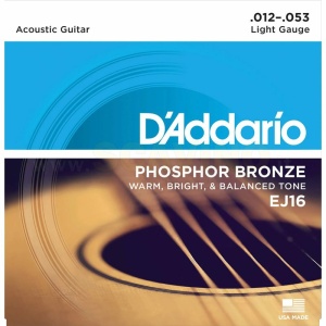 D'Addario EJ16 Muta Chitarra Acustica 12-53 Fosforo