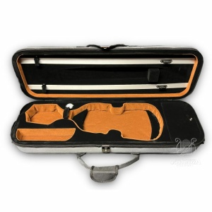 ASTUCCIO VIOLINO 4/4 RETTANGOLARE ROSSO-GRIGIO/NERO-MARRONE FOAM