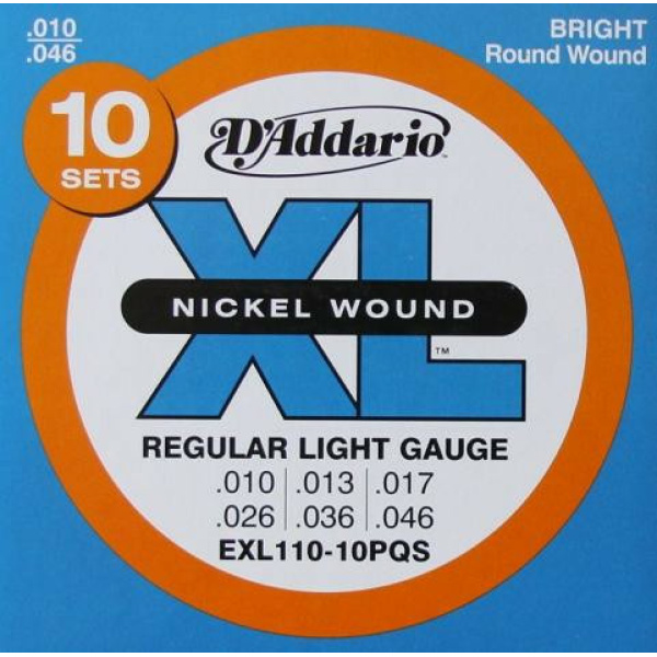 D'ADDARIO EXL110-10PQS (PACK)