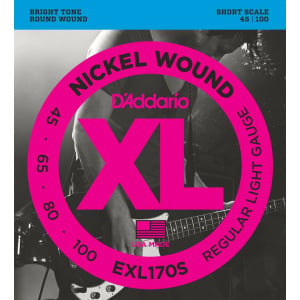 D'ADDARIO EXL170S 45/100 NICKEL BASS STRINGS - SHORT SCALE