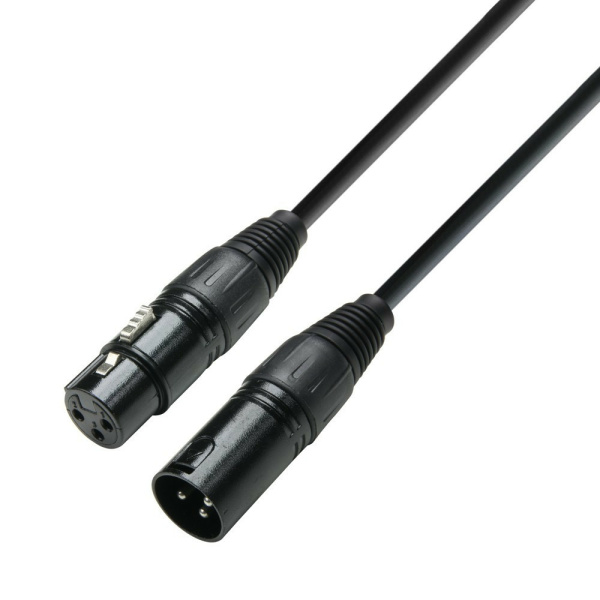 ADAM HALL 3 STARS CAVO DMX XLR3 MV - XLR3 FV - 6m - BLACK