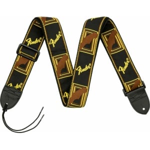 Fender 2" Monogrammed Straps Nera/Gialla/Marrone