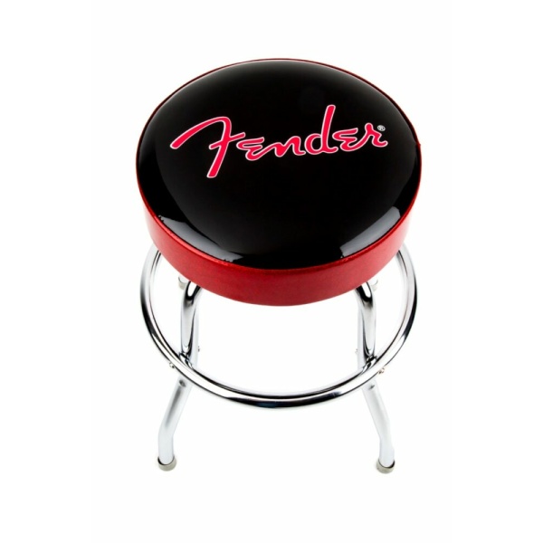 Fender Red Sparkle Logo Barstool 24