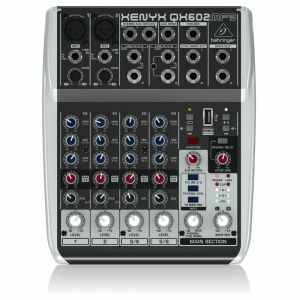 Behringer Xenyx QX602 MP3 Mixer 6 Ingressi con Preamplificatori Xenyx Lettore MP3 e Multieffetti