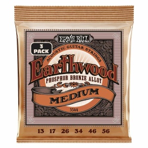 Ernie Ball 3544 Earthwood Medium 3 pack