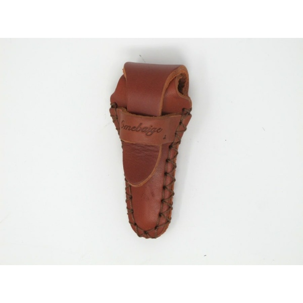 AC08 PORTABOCCHINO TROMBA IN PELLE MARRONE