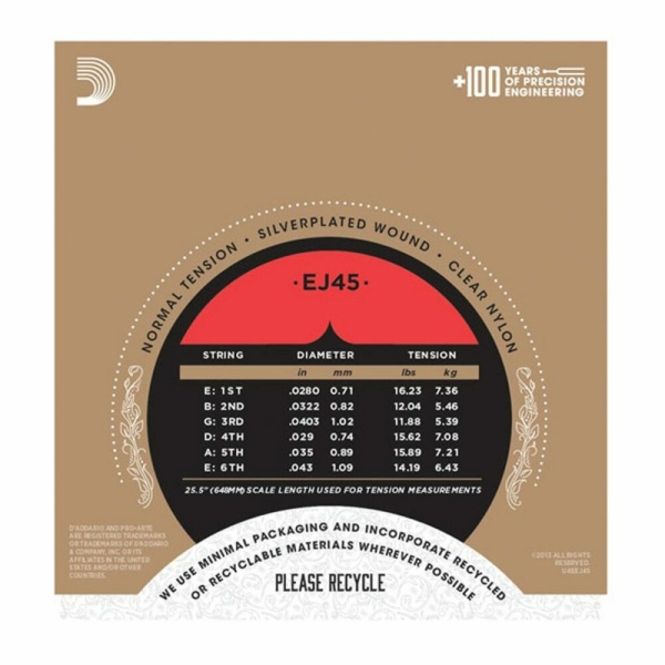 EJ45 NORMAL TENSION PRO ARTE' SET DI CORDE