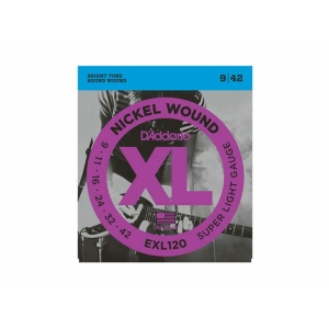 EXL120 SUPER LIGHT NICKEL RW 09/42 SET DI CORDE