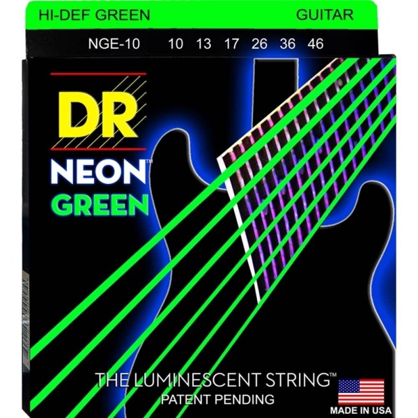 NGE-10 10/46 NEON HI-DEF GREEN SET DI CORDE