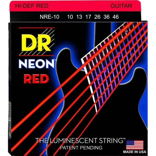 NRE10 10/46 NEON HI-DEF RED SET DI CORDE
