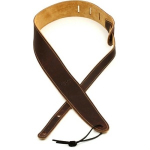 4101-25 TRACOLLA PELLE SCAMOSCIATA CHOC BROWN 2.5"