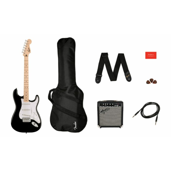 SONIC PACK STRATOCASTER BLK 10G