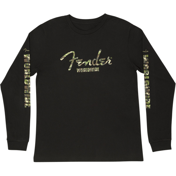 CAMO LOGO LS TEE BLK XXLARGE