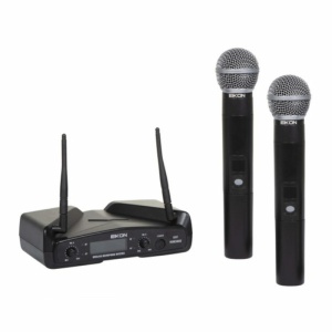 Eikon by Proel WM300DM Coppia di Microfoni Palmari UHF Wireless con Ricevitore