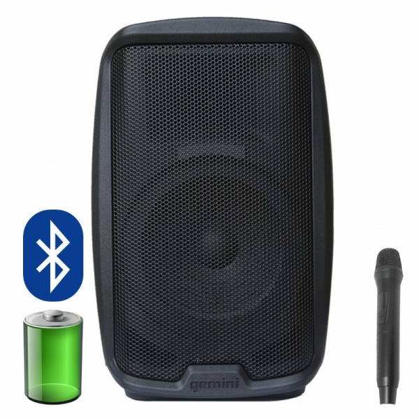 Gemini AS2110 TOGO Diffusore Amplificato Bluetooth 10'' a Batteria con Radiomicrofono 1000W