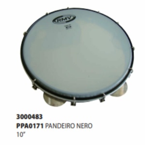 PANDEIRO 10'' Tamburello Brasiliano PPA0171 nero