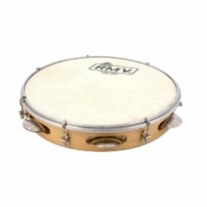 PANDEIRO 12'' Tamburello Brasiliano Legno con piattini