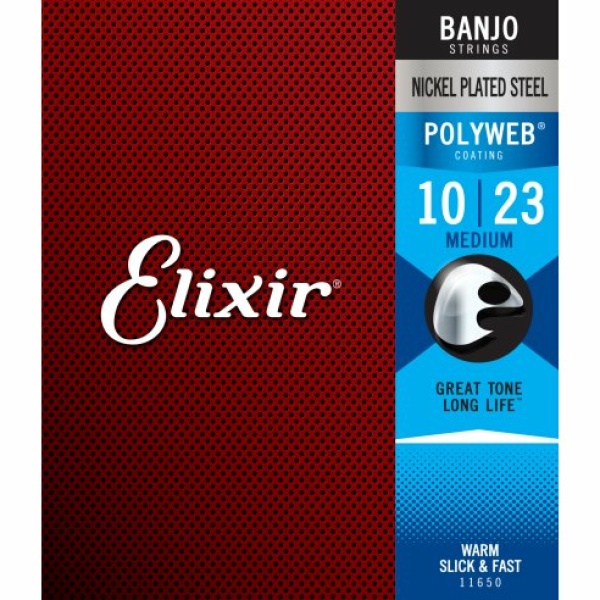 ELIXIR 11650 BANJO NICKEL PLATED STEEL POLYWEB