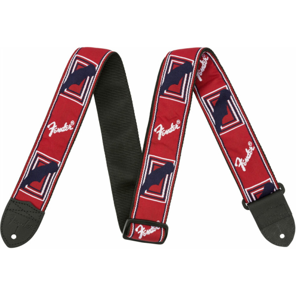Fender 2" Monogrammed Straps Rossa/Bianca/Blu