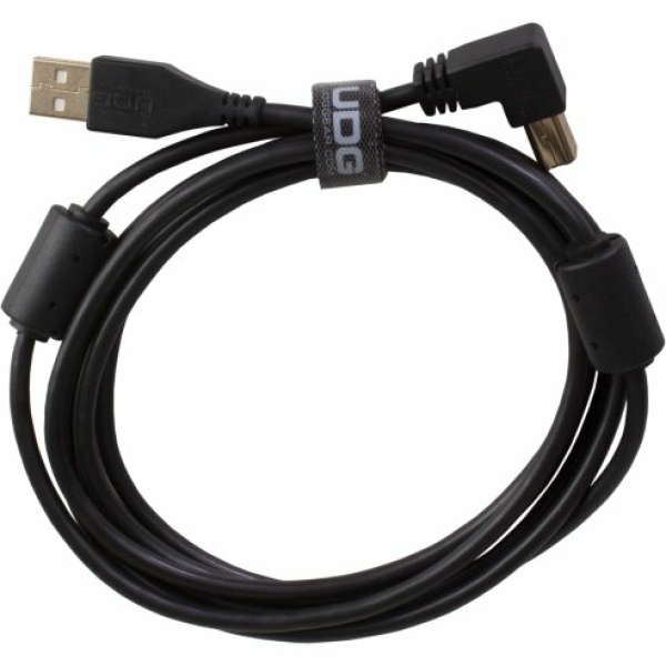 UDG U95004BL - ULTIMATE AUDIO CABLE USB 2.0 A-B BLACK ANGLED 1M