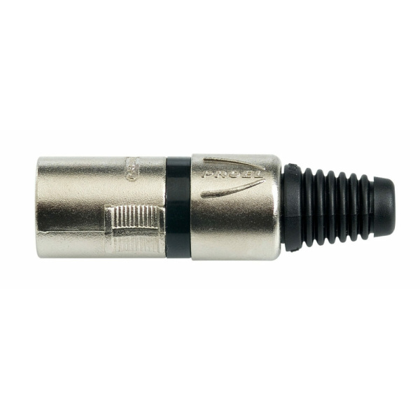 Proel XLR3MVPROBK spina volante argento/nero