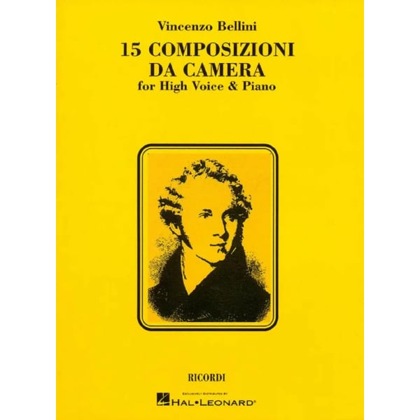 BELLINI -  15 Composizioni da Camera - High Voice e Piano