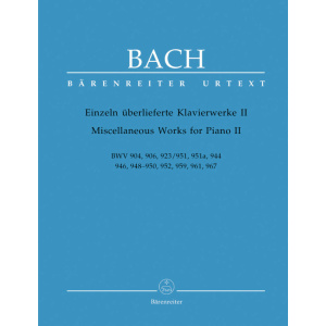 BACH - MISCELLANEOUS WORKS FOR PIANO 2 - BWV 904 - 906 - 923/951 - 951a - 944 - 946 - 948-950 - 952 - 959 - 961 - 967