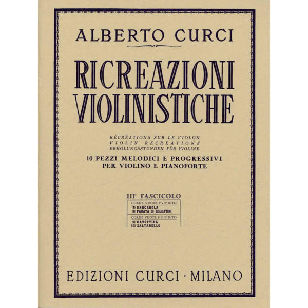 CURCI - RICREAZIONI VIOLINISTICHE FASCICOLO III
