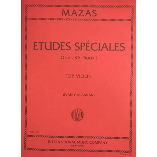 MAZAS - Etudes Spéciales